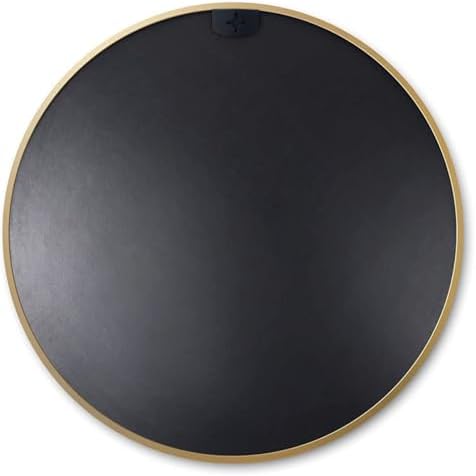 16-Inch Gold Metal Framed Round Bathroom Mirror