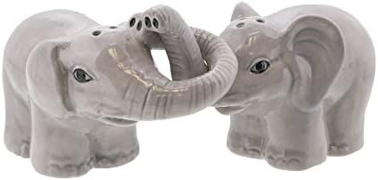 Animal Salt and Pepper Shakers - Interlocking Elephants