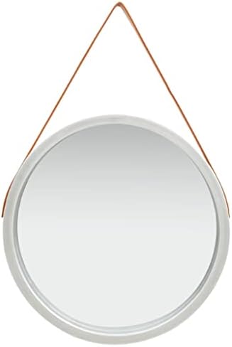 236 Silver Round Wall Mirror with Strap