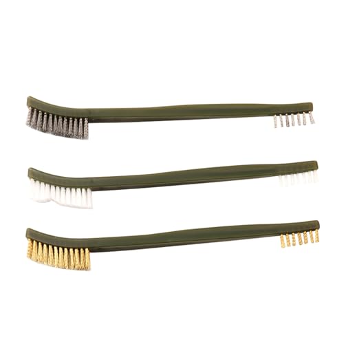 3pcs Steel Nylon Brass Wire Brush Set for Rust and Paint Removal