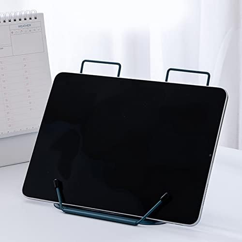 Folding Cookbook Holder Stand with Adjustable Page Clips Purple