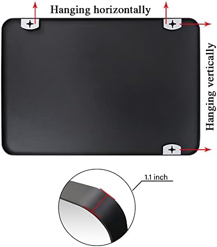 QEQRUG 40x30 Inch Black Frame Wall Mirror