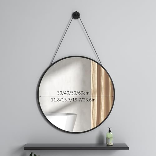 FLIPP 30cm Wall Mounted Mirror with Black Frame