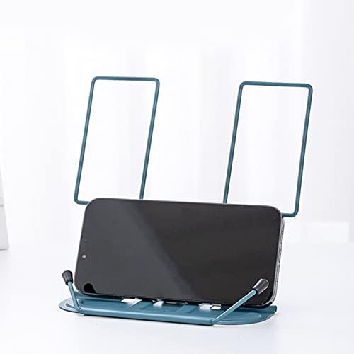 Folding Cookbook Holder Stand with Adjustable Page Clips Purple