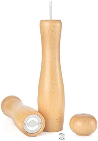 Wooden Salt Pepper Mill with Adjustable Grind