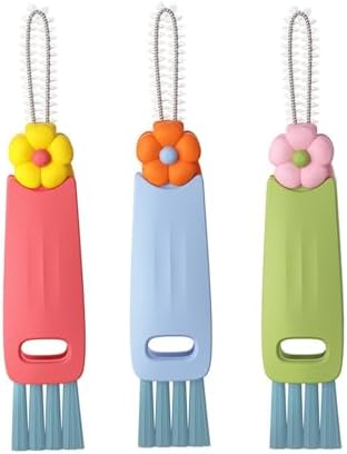 3PCS 3 in 1 Cup Lid Cleaning Brush Set Pink 1