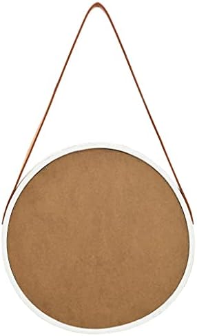 QUAHEAS Wall Mirror White Round Farmhouse Style