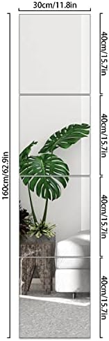 QEEYON 16 x 12 Wall Mirror Tiles Self Adhesive