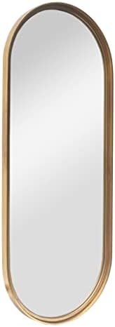 PARISLOFT 177x43 Gold Oval Wall Mirror