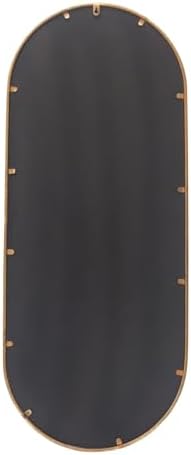 PARISLOFT 177x43 Gold Oval Wall Mirror