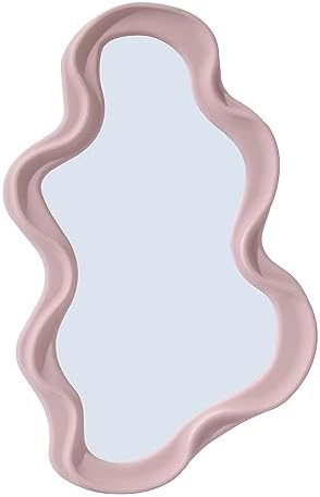 Funky Wavy Mirror 16x10 Pink Irregular Wall Hanging