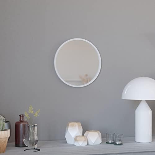 Merrick Lane Monaco Round Accent Wall Mirror - Silver Frame - 16 Inches 1