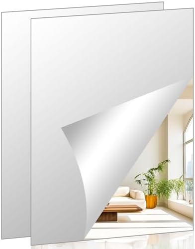 DARENYI 2Pcs Acrylic Mirror Tiles for Wall