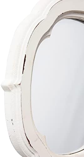 Sintosin Rustic Wooden Round Bathroom Mirror