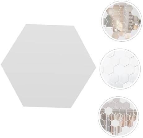 ERINGOGO Wall Mirror with 24pcs Hexagonal Acrylic Stickers