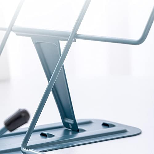 Folding Cookbook Holder Stand with Adjustable Page Clips Purple