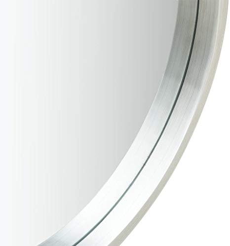 236 Silver Round Wall Mirror with Strap