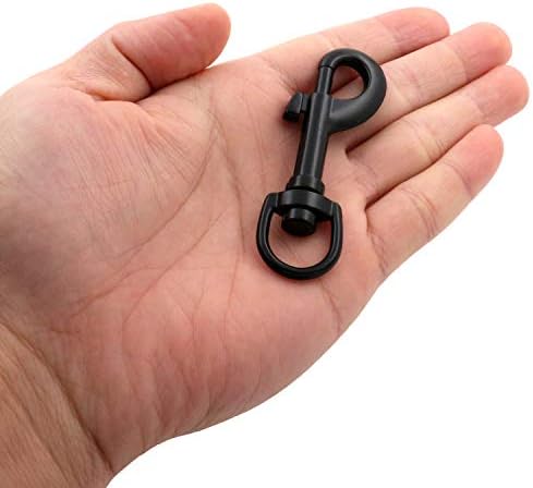 BIKICOCO Swivel Snap Hooks 35 Black Pack of 10