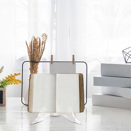 Zerodeko Acrylic Cookbook Stand Holder Book Display