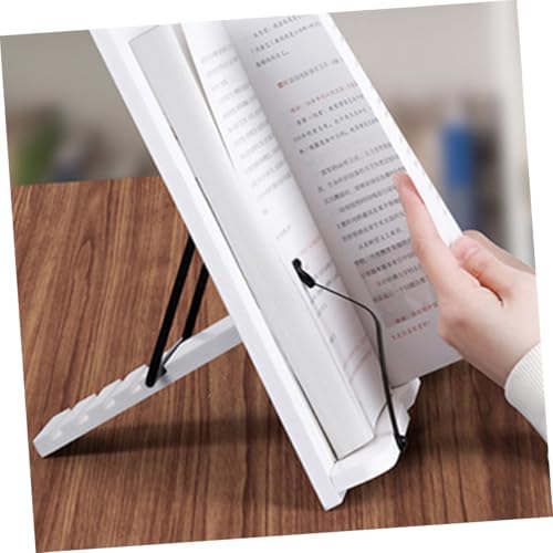 KALLORY Adjustable Wooden Book Stand for Reading and Display 1