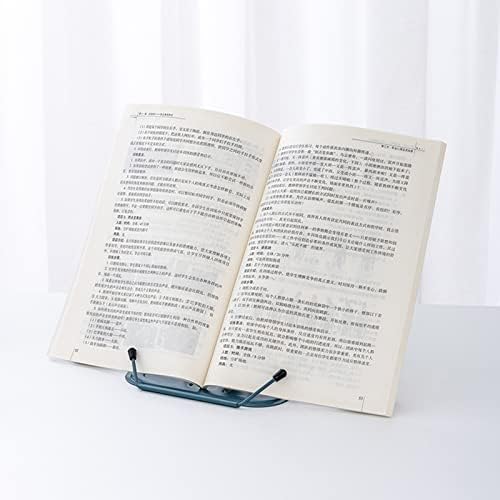Folding Cookbook Holder Stand with Adjustable Page Clips Purple