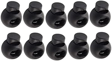 10 Pcs Black Reusable Plastic Spring Toggle Cord Locks 1