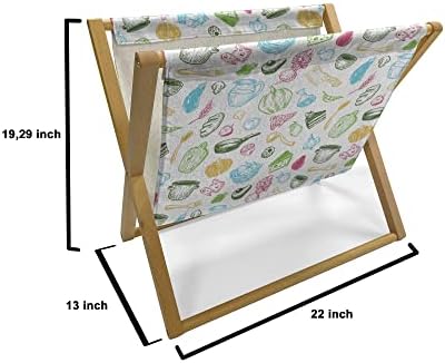 Lunarable Vegetables Magazine Book Holder 22x19 Multicolor