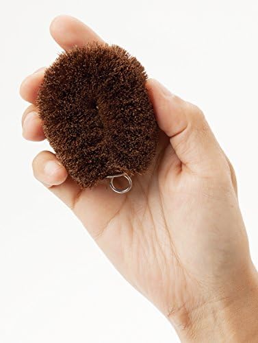 Kamenoko Tawashi Hemp Palm Brush for Cleaning Vegetables