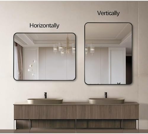 Newferro 22x30 Inch Silver Bathroom Mirror with HD Glass