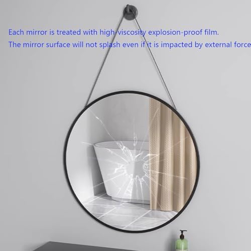 FLIPP 30cm Wall Mounted Mirror with Black Frame