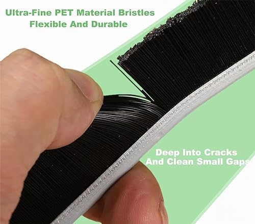 GENORMBRANDT Hard Bristle Crevice Cleaning Brush - 3 PCS Multifunctional Tool