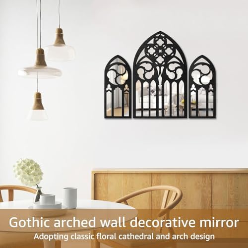 3 Pcs Gothic Wall Mirror Decor Set