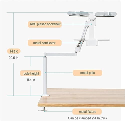 Tablet Floor Stand Holder with Clip and Remote Light