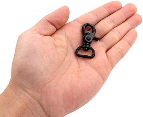 BIKICOCO 58 Swivel Trigger Snap Hook Black Pack of 20