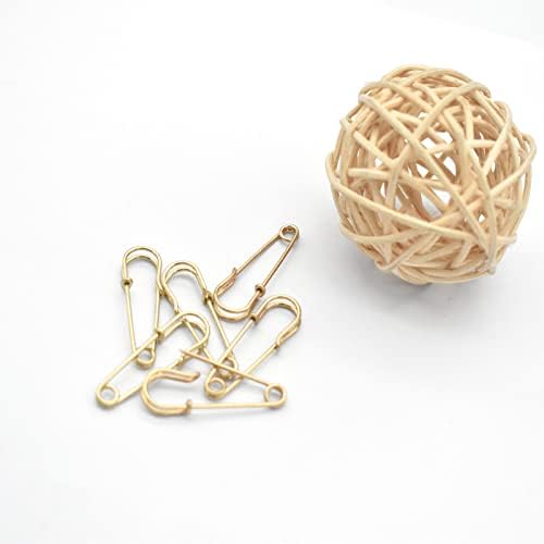 30mm Gold Safety Pin Brooch Bulk for Crafts and Decorations