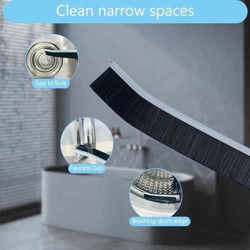 KTOJOY 4 PCS Hard Bristle Crevice Cleaning Brush Set - Black