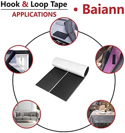 Baiann 6 x 3ft Adhesive Hook and Loop Strips Tape