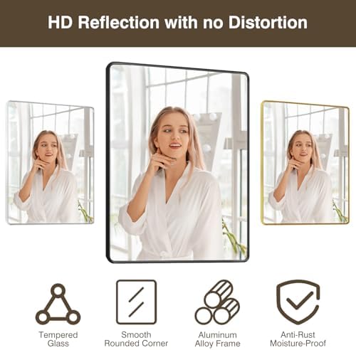 Wanzvisk Black Framed Mirror 40x30 Inch