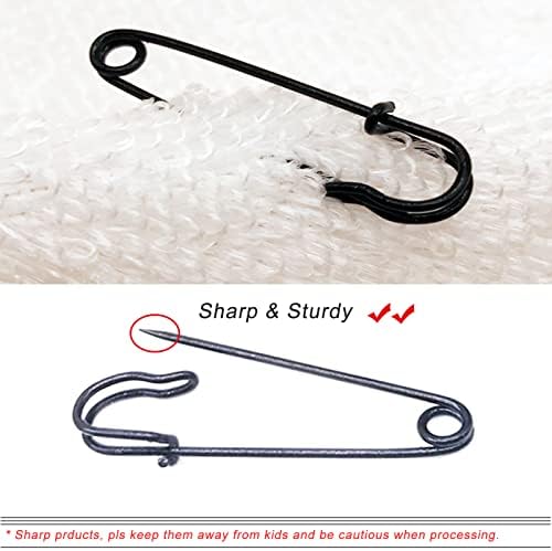 IRIIRO 60pcs 3inch Safety Pins Heavy Duty Blanket Pins