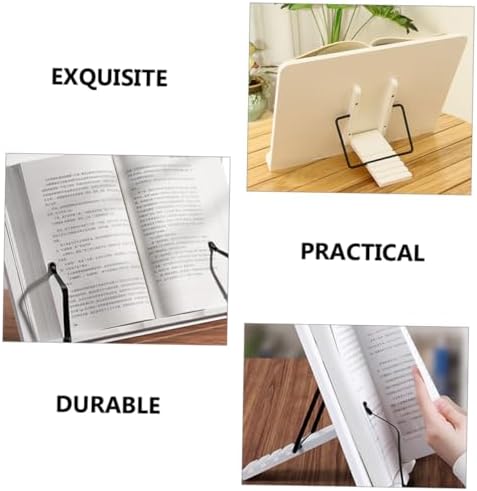 NUOBESTY Adjustable Wooden Book Stand for Desk and Reading