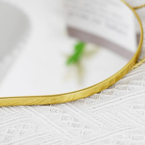 ZYGNHMO Gold Oval Mirror with PVC Frame 92x159 Inch