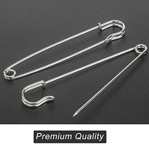 IRIIRO 60pcs 3inch Safety Pins Heavy Duty Blanket Pins