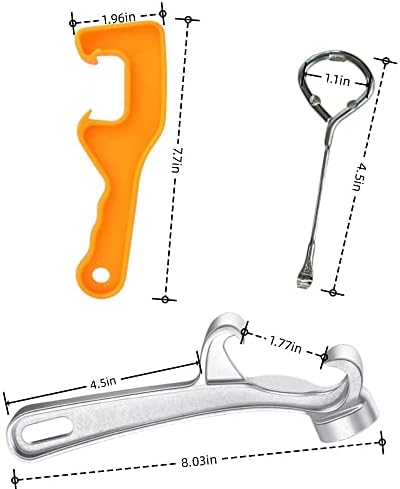 5 Pcs Bucket Lid Opener Set with Aluminum and Metal Tools