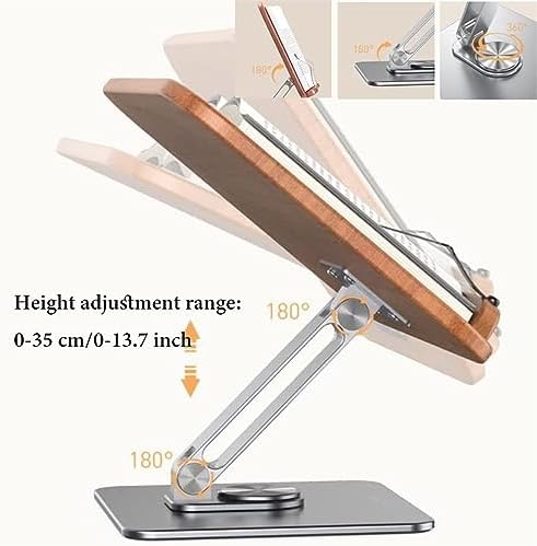 JACCOS Adjustable Book Stand with 360 Rotating Base