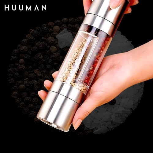 Huuman 2 in 1 Salt and Pepper Grinder Combo