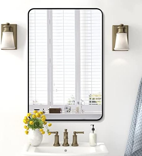 ARTWIND 40x30 Inch Modern Wall Mirror with Black Frame