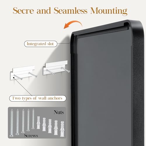 Fun Memories 40x30 Inch Black Bathroom Mirror with Metal Frame