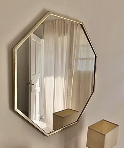 Gold Metal OKTA Wall Mirror 57x57cm