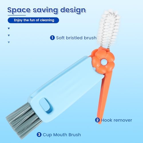 6 Pcs 3 in 1 Cup Lid Cleaning Brush Set 1