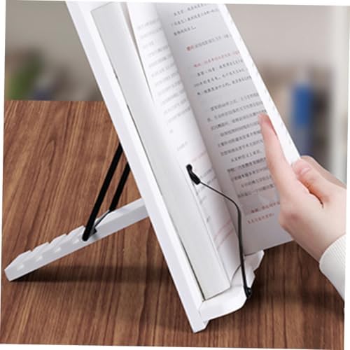 NUOBESTY Adjustable Wooden Book Stand for Desk and Reading